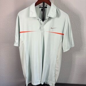 Men’s Tiger Woods Mint Green Golf Shirt Size medium